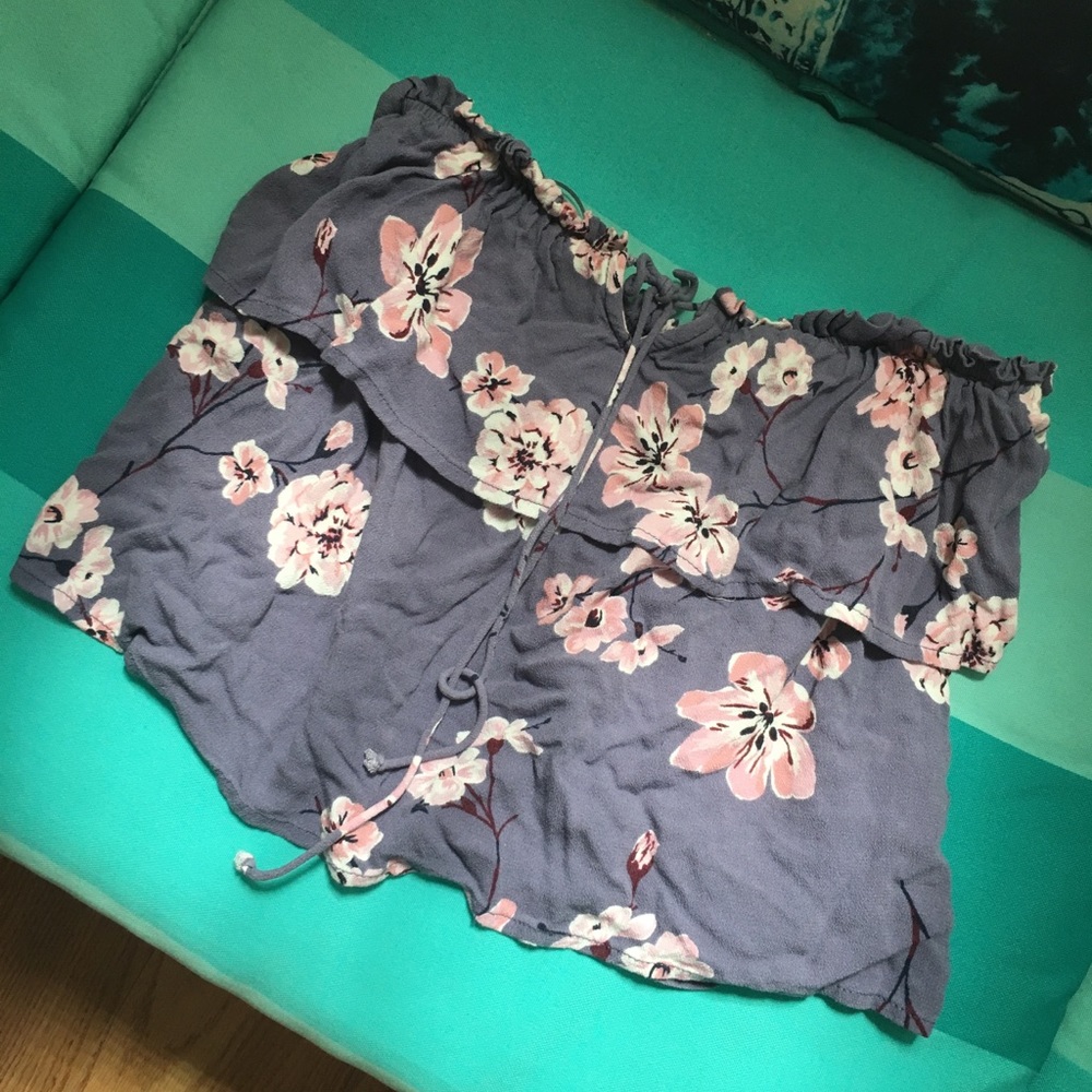 PACSUN strapless purple top